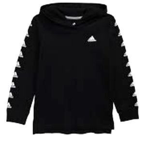 Adidas black&white hooded tee long sleeves size L